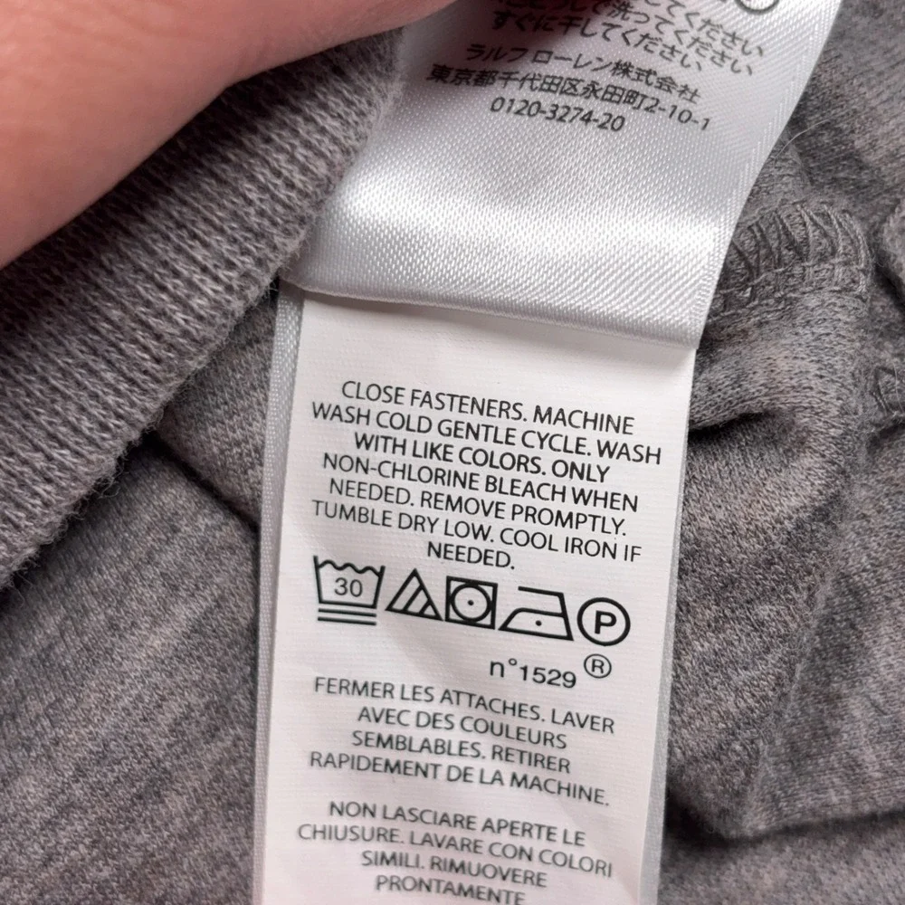 Polo Ralph Lauren Estate Rib 1/4 Zip Pullover Mens XL Gray Cotton Long Sleeve